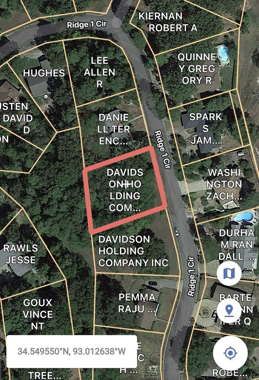 Beautiful lots in existing subdivision. Near new bypass.  All utilities available.  Located off of scenic Hwy 7.  5 minutes to Historic Downtown Hot Springs.  Less than 7 miles from Oaklawn Racing & Gaming. Near HSV and Bike Trails. Subdivision in old Belvedere Golf Community is surrounded by over 500 acres of Dept of Agriculture acreage. Steep and wooded lot.