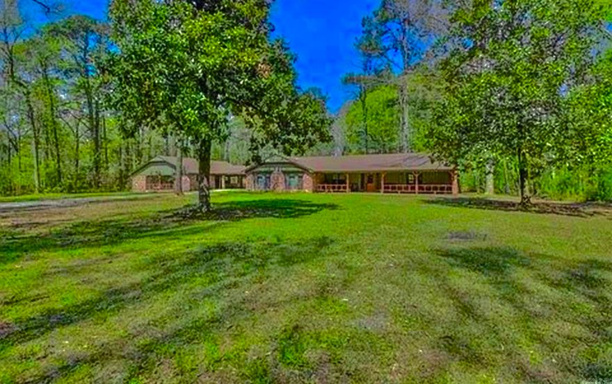 Welcome to this beautifully updated 3,599 sq. ft. home, perfectly blending comfort, space, and modern living. Featuring 4 spacious bedrooms, 3 full bathrooms, and stylish upgrades throughout—including granite countertops, laminate and tile flooring, and a cozy wood-burning fireplace The open layout offers plenty of flexibility with a formal living room, family room, office/study, and in-law quarters. Additionally, a private 701 sq. ft. garage apartment with 1 bedroom and 1 bath is ideal for guests, extended family, or rental income. A large detached workshop is also included—perfect for hobbies, storage, or business use. Set on over 5 serene acres, the property offers a peaceful mix of wooded and open areas, along with a welcoming porch, guest house, and 2-car carport. Experience the best of country living with the convenience of easy access to town. Don’t miss your chance to see it in person. Schedule your private tour today—seller is motivated!