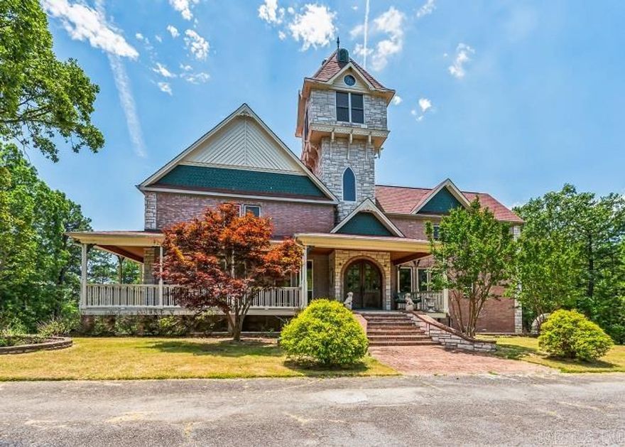 Stunning mountain and vista views from multiple rooms in this unique home. Wrap around deck plus Gazebo. Sight seeing tower on 3rd level. Main level has beautiful hardwood flooring, foyer, living room, well equipped kitchen, study with built in cabinets, main bedroom and bath. Upstairs 3 bedrooms, 2 baths and media room. Lower level off garage has great area for workshop and craft room. Gated entrance to street - private setting on approx. 5 acres. All offers must be placed through www.hubzu.com. Please visit HUBZU for additional details. Agents please see agent remarks for showing instructions.