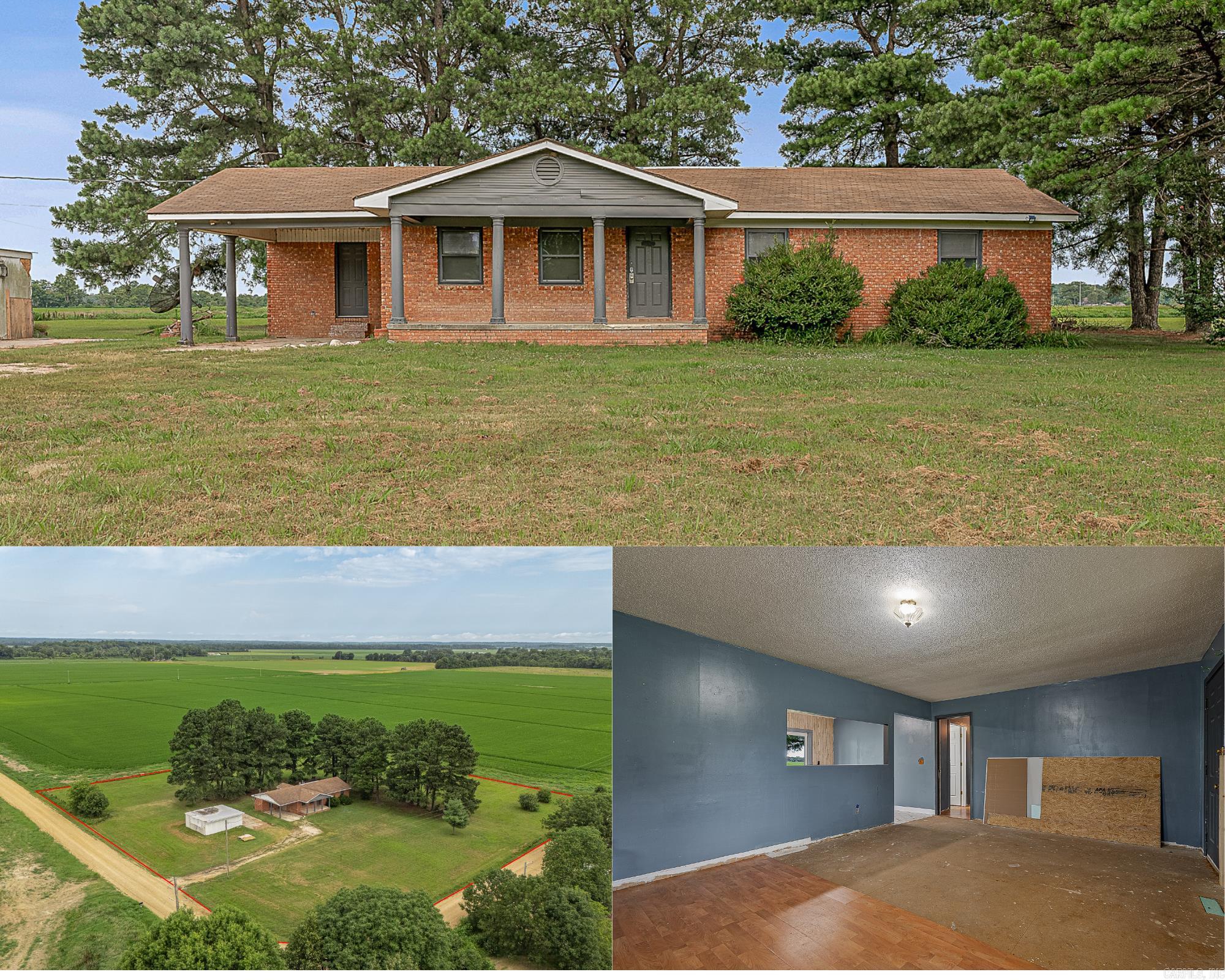 Opportunity awaits with this all-brick home in the GCT school district! Priced under $67/sq ft, this property offers over 2 acres on a corner lot, giving you space to spread out while staying close to town. Inside, you'll find three bedrooms and two bathrooms, newer windows, and an all-electric setup, providing a solid foundation to complete your vision. Whether you're looking for a project to flip, a place to customize and call your own, or an investment opportunity, this home is ready for you to bring your finishing touches.