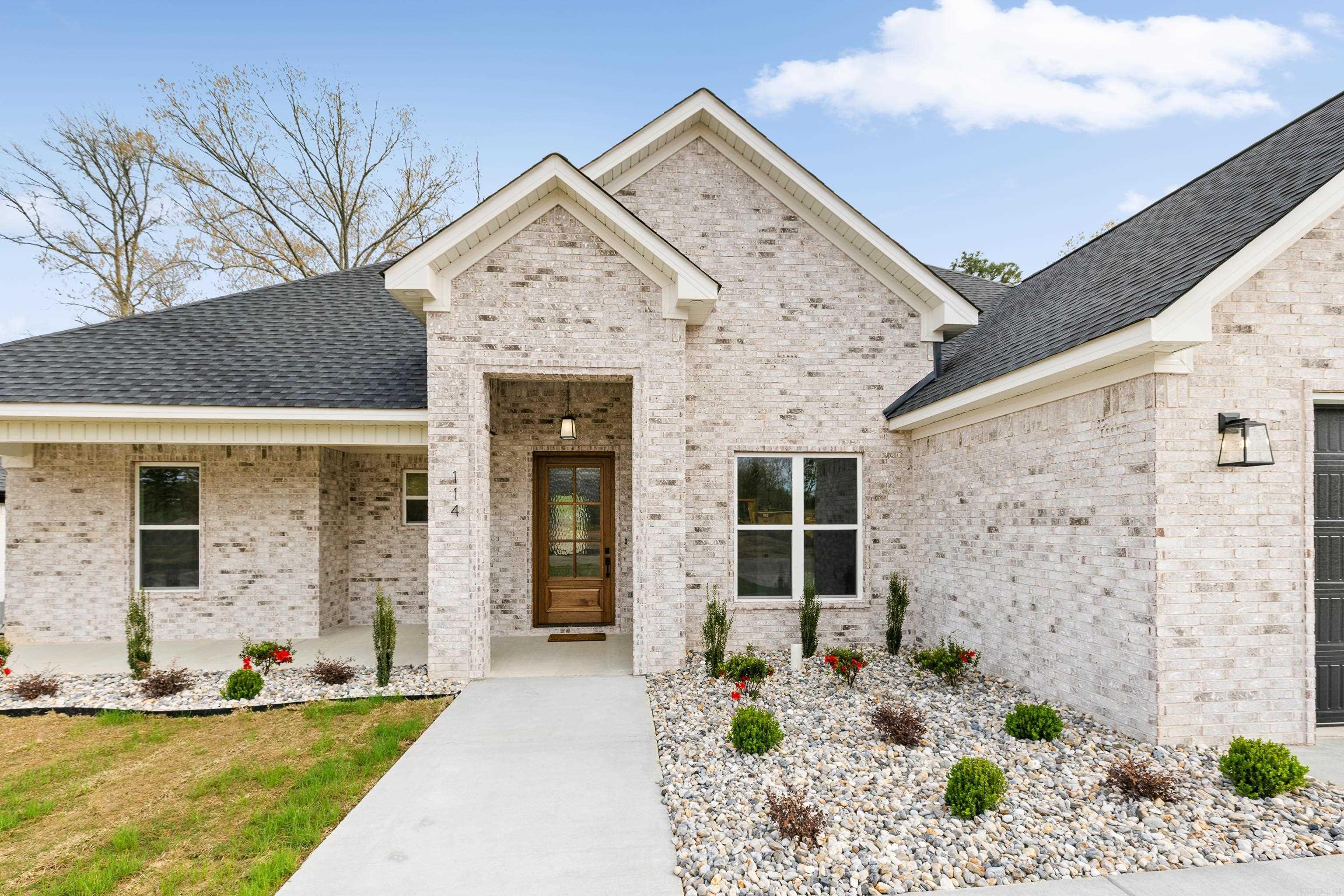 Welcome to this stunning all-brick, one-level new construction home offers 3 spacious bedrooms and 2.5 baths, designed with both comfort and style in mind. From the moment you enter, youāll notice the attention to detailāfrom the dedicated office off the foyer to the thoughtfully placed extra storage closets. The heart of the home is a chefās dream kitchen featuring soft-close custom cabinetry, a large center island, quartz countertops throughout, a walk-in pantry with charming barn door accent, and a gas stove for precision cooking. Just off the kitchen, the cubby nook & massive laundry room offer function and flexibility. Each bedroom is generously sized with large walk-in closets, including a Jack-and-Jill setup for the secondary rooms. The private primary retreat is a true standout, complete with a closet bigger than most bedrooms! Walk in tile shower & soaking tub give plenty of space. Additional features include natural gas, fiber internet, a tankless water heater, and beautiful, modern finishes throughout. Priced competitively and move-in readyāthis home is waiting for its new owners to make it theirs!