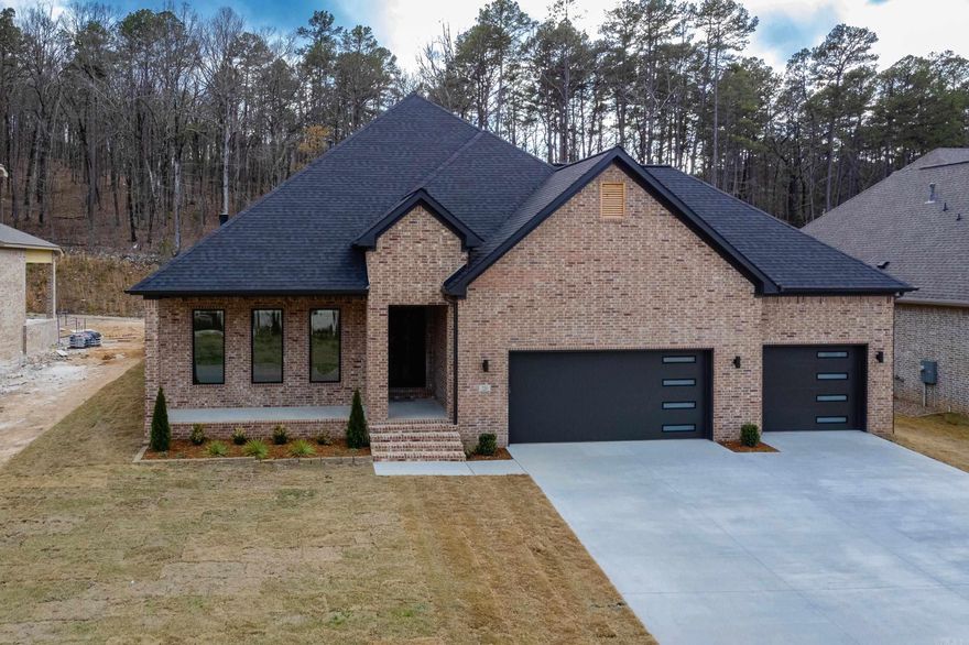 Beautiful new construction with high end finishes and a thoughtfully designed floor plan. The welcoming foyer opens to gorgeous floors and leads to a formal dining room with decor lighting. A butler’s pantry with wet bar and ice maker connects the dining area to the kitchen, making entertaining easy. The kitchen is a standout with porcelain counters and full backsplash, large island, custom cabinetry, sleek pendant lighting, and a 6 burner gas range. It opens to a spacious living area with gas fireplace and large sliding doors that bring in natural light and connect to the covered outdoor living space. The main level includes a guest suite and a spacious primary retreat with a spa like bath featuring a soaking tub, large walk in shower, vanity, and an incredible closet with center island that connects directly to the laundry. Upstairs offers three bedrooms, one with a private ensuite bath while the other two share a bath. Walk in attic storage. Outdoor living features a covered patio with wood ceiling, outdoor kitchen with grill and sink, pool, and dedicated pool bath. The fully fenced backyard backs to green space for added privacy. Oversized three car garage. Come see!