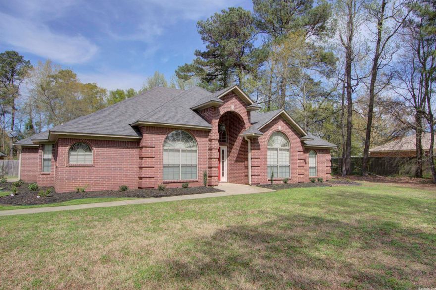 Exquisite brick home, located in the city limits of Texarkana AR & featuring 3 bedrooms, 2 full bathrooms & gas fireplace inside. While outside we have a large covered back patio, 2 car garage, additional detached garage & large privacy fenced backyard. We also have a brand new roof! Come check us out!