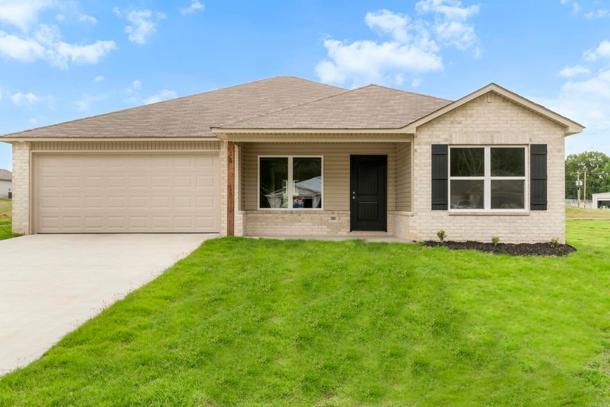 Discover the captivating Carnegie II plan, distinguished by its inviting covered entryway and beautifully landscaped front yard that exudes curb appeal. This thoughtfully designed home encompasses 4 bedrooms and 2 bathrooms, providing ample space for comfort and privacy. The spacious living room offers a welcoming environment for relaxation and gatherings. The kitchen is a chef's delight, equipped with energy-efficient appliances, abundant counterspace, and a convenient pantry for storage. The adjacent laundry room, situated just off the garage, ensures practicality for families of any size. The master suite includes a luxurious walk-in closet, enhancing the home's appeal and functionality. Explore more about this remarkable home today!   **SEE SHOWING REMARKS & AGENT REMARKS FOR IMPORTANT INFORMATION**