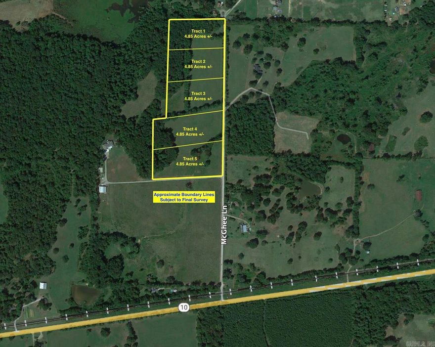 Located near the base of Petit Jean Mountain, this acreage features flat, buildable land. This property has access to city water and fiber internet. It is centrally located between Russellville, Little Rock and Conway. Enjoy everything country living has to offer! Additional tracts are available for the opportunity to combine for more acreage.