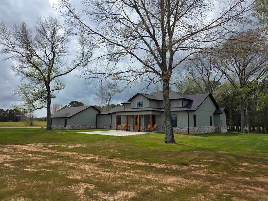 Exceptional floor plan with this one level, 4 bed 2.5 bath house on 3.27 acres just outside of Quitman. Enjoy the country feel with amazing vista views, gorgeous sunsets, and the 20 acre stocked private lake for Bettis Mountain Residents. Just completed in Dec. 2025. The 100amp service shop is 30x30 with a 10ft lean to and overhead doors that have electric openers. Dream kitchen with Forno appliances and built-in refrigerator. Pass through window in kitchen to the amazing, covered patio/deck. Custom cabinets with under cabinet lighting. Hidden walk-in pantry. Quartz countertops throughout home with undermount sinks. All Bedrooms have walk in closets with primary closet having a custom built in dresser. Safe room inside the home. Living room offers a propane gas vent free fireplace with wall thermostat and built-ins around fireplace. The list could go on forever. This is a must see in person and will not disappoint! Agents, please see remarks.