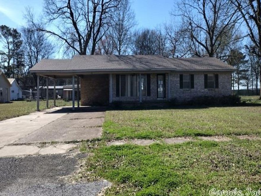 Investment opportunity available this brick ranch offers 3 bedrooms, 1 bath, living room and dining area, attached carport and situated on a spacious lot. Need some TLC and repairs including needs flooring, cabinet and sheetrock repairs. Take a look today and see the potential. Buyer to complete due diligence prior to offer, sold as is no inspection contingency. ***Property is lender-owned, is being sold “as-is”, and seller makes no representations or warranties