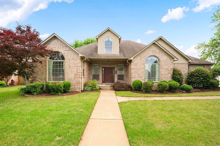 This is an amazing 3 bed 2 bath home in Conway, Arkansas.  Less than five minutes from the University of Central Arkansas, Nutters Chapel Golf Course, and less than 10 minutes for Conways prime shopping and dining!   At the entry, you greeted with vaulted ceilings in the large main living space.  A wood-burning fireplace with built-ins creates a classic environment for relaxing and family time.  An open concept kitchen offers granite countertops, a large double sink and tons cabinetry for storage. The split floor plan for owners privacy offers a laundry room just off the large primary suite featuring a walk-in closet, access to the back yard. and an en-suite with double vanities, a large jetted tub and a walk-in shower. Two large secondary bedrooms with double closets round out the interior of the home with a shared bath for convenience. Don't miss the amazing window-wrapped sunroom just off the main living area.  This space is an ideal retreat for morning coffee, afternoon reading, or simply unwinding while enjoying peaceful outdoor views.  And if that wasn't enough, step outside to the backyard oasis featuring a large covered patio and beautiful landscaping.