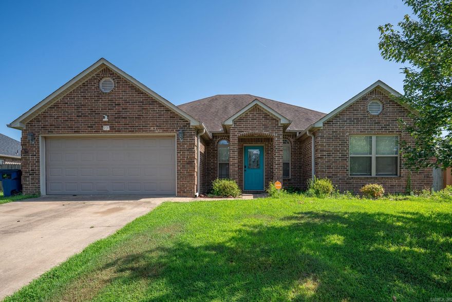 Charming 4-Bedroom Brick Home in Cabot! This home has four spacious bedrooms and a layout designed for comfortable living. The kitchen is equipped with upgraded quartz countertops, sleek black appliances, and ample cabinet space, perfect for home chefs. Enjoy the wood floors and the open-concept design that flows seamlessly into the dining and living areas. The primary suite features a walk-in shower for a spa-like retreat. Step outside to a covered back patio ideal for relaxing or entertaining, overlooking a large, fenced-in backyard with plenty of room to play or garden. Located in a desirable neighborhood with easy access to local amenities—this one is a must-see!