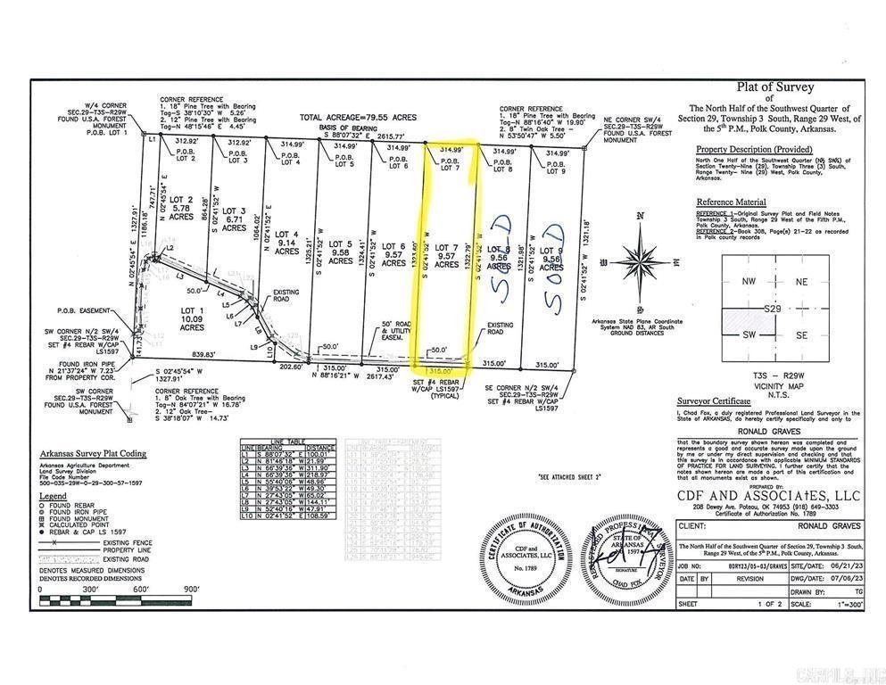 Lot 7. Beautiful tracts in the heart of Shady country! Joins National Forest. 1/8 mile from 4 wheeler trails! Easement to property. Taxes are estimated. Four 9+ acre tracts for 149,900 per tract.