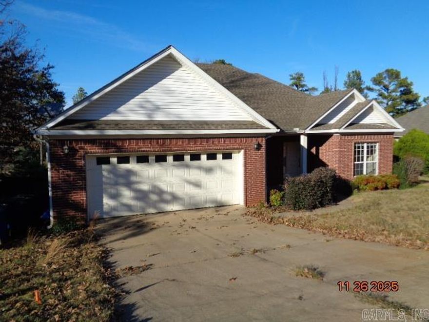 VA owned property. One story home on a large level lot in the heart of Maumelle. Large privacy fenced rear yard with a nice deck overlooking it. Nice open floor plan.  Seller does not pay customary closing costs: including title policy, escrow fees, survey or transfer fees. Proof of funds required on cash transactions ; Lender Pre-Approval letter for financed offers (dated within last 30 days) Agents please see agent remarks for instructions for offers!!!!