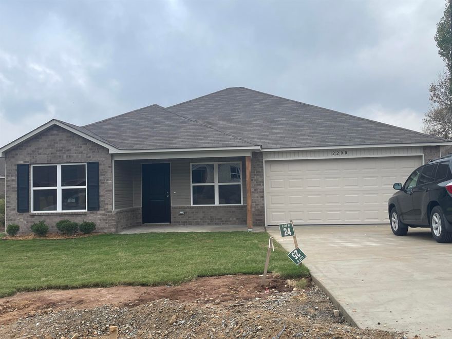 The classic Carnegie II plan! This 4 bedroom plan uses square footage efficiently to have a large, open feel.  Upgrades in this home: 14x10 uncovered patio, 2030 tempered window in Master Bath, 2030 tempered window in Bathroom 2, plumbing faucet upgrade 2, 8" deep Kitchen sink, flush laminate bar top in Kitchen, Luxury Vinyl Plank flooring in wet areas and Living Room and adjacent hallways and all Bedrooms including closets, raised ceiling in Living Areas per municipal requirements, Cheyenne style interior doors, baseboards level 2, double bowl vanity in Master Bathroom, LED disk lights in Kitchen, full sod, microwave hood in Kitchen, smooth top electric range.    Hilldale Crossing is convenient to HWY 5, the HWY 30/430 interchange, and Outlets of Little Rock.