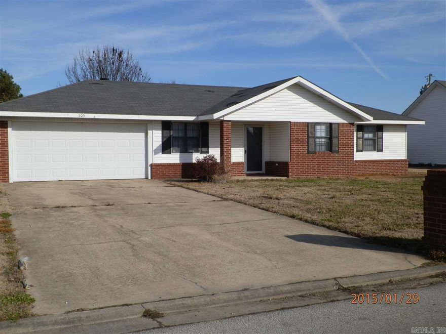 Fully fenced back yard and two-car garage. Open living area. Separate laundry room.  Application is required. No pets. Not a HUD Section 8 rental. Tenant pays all utilities and is responsible for lawn care. Home is also for sale - see MLS# 10391011.