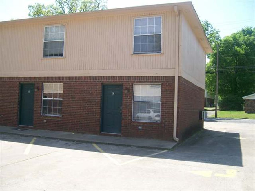 All electric updated nice two level Town home style. Two full size bedrooms and full bath upstairs. Living room, eat in kitchen and 1/2 bath downstairs. Full size washer and dryer, and refrigerator included. $15 Simple application fee per person. Anyone over 18 on premises must be on lease. Security deposit $485 Pet Deposit $150