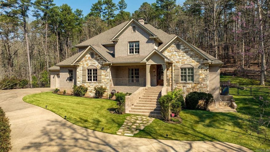 Discover a rare gem in the exclusive and serene Chenal Downs neighborhood! This beautifully crafted, move-in-ready home is perfectly situated on a sprawling 5-acre lot, offering a unique blend of country living, privacy and modern convenience. Enjoy access to picturesque fishing ponds, scenic horse trails, a rich diversity of wildlife and a warm embrace of welcoming gated community. Step inside from the charming front porch to find an impressive two-story(18.4fts) great room, featuring floor-to-ceiling windows that invite the beauty of nature indoors. The immaculate solid hardwood flooring showcasing attention to detail and quality. Chef's kitchen equipped with a high end gas Wolf dual fuel range, a newer 48" KitchenAid built-in refrigerator, exquisite maple cabinets, and a spacious granite center island. Relax and unwind in the spacious screened porch, perfect for enjoying fresh air and peaceful views. Additional highlights include: a butler's pantry, upgraded light fixtures, plantation shutters, trendy color palette, fenced backyard, a safe room, utility shower and a whole-home generator. Experience the allure of prestigious neighborhood while maintaining affordability and value.