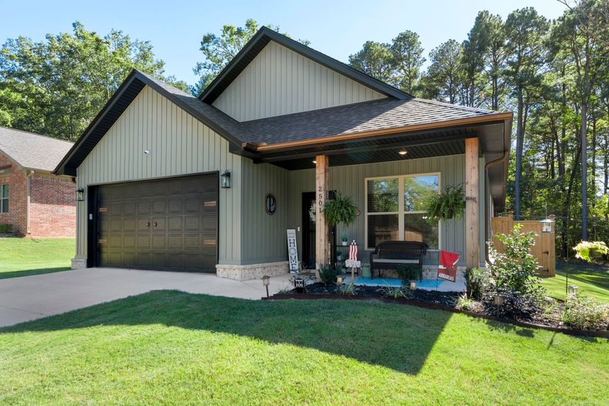 Located in the heart of Benton close to shopping, dining, schools and highway access!   Built in 2025, this incredible home offers the modern convenience of open concept design with a layout that feels well designed and thought out! The main living area offers ample space to entertain or relax while flowing smoothly into the chef's dream of a kitchen! The home offers luxury touches like extra tall ceilings, faux wood beams, an oversized kitchen island, quartz countertops and plenty of counterspace for cooking!   The primary bedroom fits a king size bed and offers an ensuite bathroom with double vanities, walk in closet, soaker tub and walk-in shower! Split floorplan with the spacious guest bedrooms tucked away from the primary bedroom offering privacy! The garage is generously sized with room for two large vehicles plus extra storage!   The backyard is where this property shines with a large flat backyard that backs up to green space for privacy and a covered patio for BBQ's. The wood privacy fence offers a double gate to pull in any toys you might have!