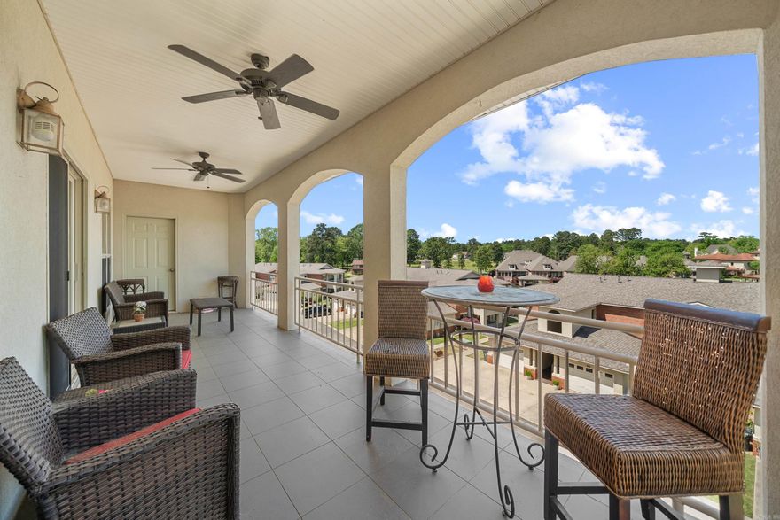 Come check out one of the larger lake condos with a one car garage that Lake Hamilton has to offer. This gated complex with a wooded area on one side of the condo has a country feel yet is close to everything you may need. This upper unit has a large balcony with Lake Hamilton views. The condo offers a Bruno chair lift for you or your groceries, fairly new HVAC (2021), recent interior paint, newly painted front stairs and back/side deck floor and rails. The master suite has built in shelving, a fireplace, a super large Jacuzzi tub, a walk-in shower, multiple cabinets, and a large walk-in closet. This open floor plan is great for cooking in the gourmet kitchen and for entertaining in the spacious living dining areas. This complex offers a private boat ramp and boat tie ups.