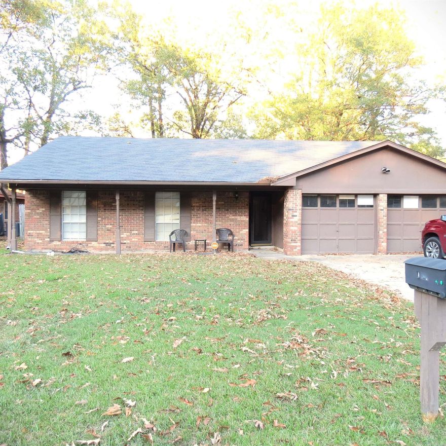 This brick home is on a great street.  3 bedrooms and 2 baths, vaulted ceiling in living room with fireplace.  2 car garage.  Big fenced backyard with gazebo, storage building. This roof was put on in 2020.