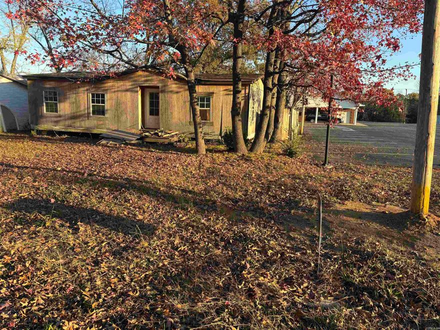 Centrally located in the city of Cabot .17ac residential lot (could possibly be rezoned commercial)  Has a double wide mobile home on it at no value!