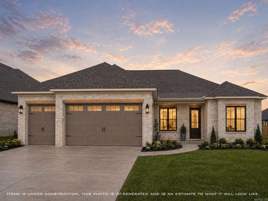 This is a thoughtfully designed 4 bedroom 2.5 bath home. It has one of the best one level floor plans that includes a 3 car garage and even full sized stairs up to attic storage, which is a treat these days. The home is in a highly sought after neighborhood where it is growing and a planned park will go in just down the street. This new construction is almost finished... Updated pictures and video to come.