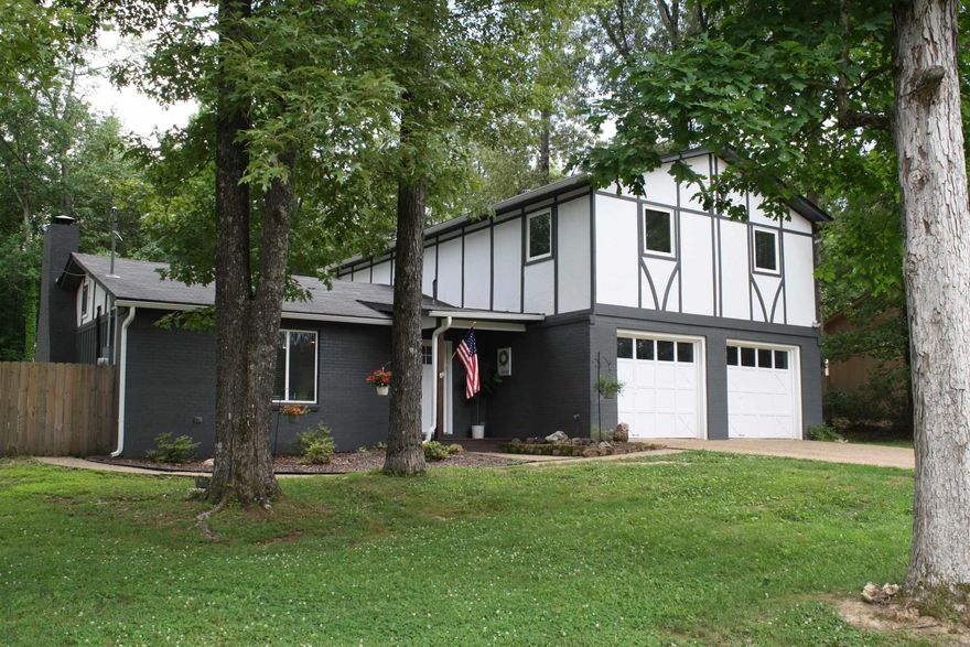 NEW LVP FLOORING!  ALL APPLIANCES INCLUDED.   HOME WARRANTY PROVIDED WITH PURCHASE!    ZERO TURN MOWER INCLUDED!  Welcome to this inviting family home located in a peaceful, well-maintained neighborhood on a cul-de-sac street.  Step inside to discover a spacious Living room with a beautiful stone fireplace and ample windows that invite in the natural light!   This open floor plan connect to the island kitchen with breakfast bar,  perfect for cooking up great dinners and making those family memories!   A large utility room with a super cute attached guest bath is connected to the oversized 2 car garage with plenty of storage.   All three bedrooms and the two full bathrooms are located upstairs, offering privacy and quiet separation from the main living areas. The primary suite includes ample closet space and a well-appointed en-suite bath.  The two additional light filled bedrooms are roomy with nice closet space and ready for the family!  A huge backyard, fully fenced awaits with endless possibilities—perfect for gardening, kids, pets, or even a future pool. This home offers both comfort and convenience in a friendly, desirable area close to schools, parks, and local amenities.