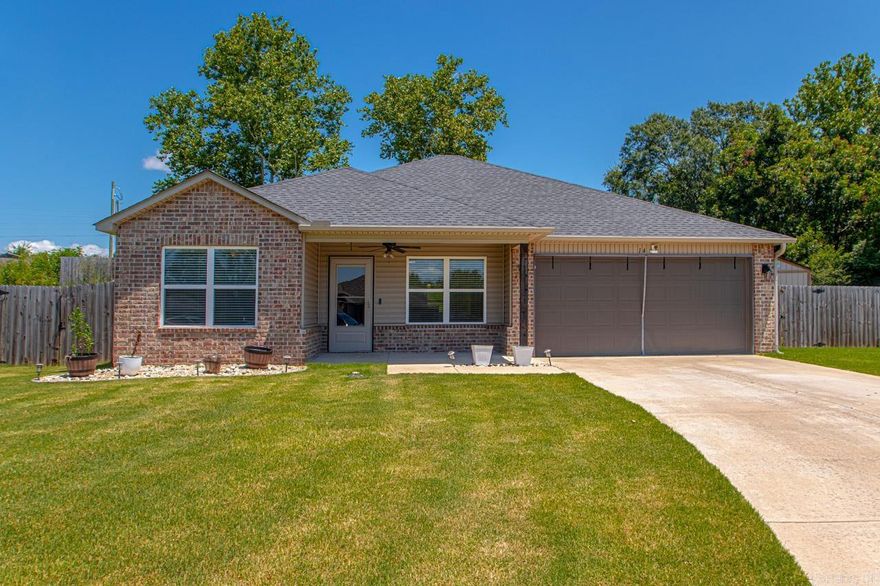 This wonderful family home has been renovated since its construction in 2018.  You immediately walk into a generous size living room that flows into and open floor plan to the kitchen and dining area.  In the kitchen there is a large basin sink and lots of cabinet and countertop space and a large pantry. One of the kitchen walls has shiplap. The kitchen offers ample room for a large dining table making family meals or hosting gatherings an effortless pleasure. The entire interior has been freshly painted and most of the house has luxury vinyl wood flooring.  There was a new roof in 2022.  Outside is a 6ft privacy wood fence and a 120 sq ft back patio slab for relaxing and entertaining.  There is also a 100 sq ft shed to store things in. Don't miss out on seeing this great family neighborhood home and to start making your memories here! Agents see remarks!
