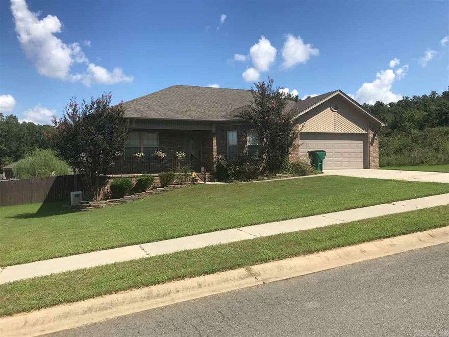 Nice 3 bedroom 2 bath split bedroom plan. Tray Ceilings in Living and Master Bedroom.  Big fenced back yard with deck.  Special feature:  whole house back up generator.  No Smoking.  Pets permitted with restrictions.  for application process, visit www.cabotrentals.com