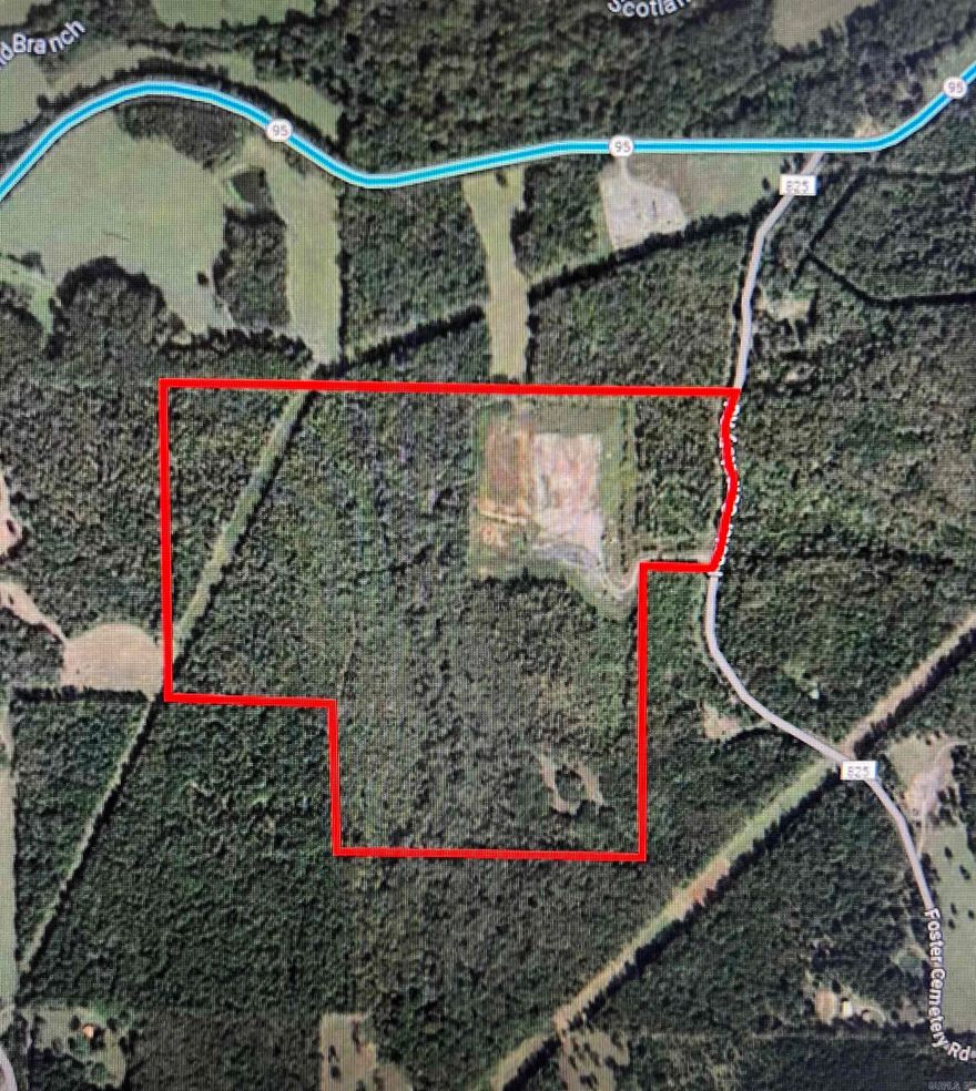 MOTIVATED SELLER- SELLER WANTS TO NEGOTIATE!! Escape to nature's embrace with this stunning, 85-acre parcel (more or less) of land, nestled in the heart of Scotland, Arkansas. Boasting unparalleled beauty, this expansive property offers a serene retreat for those seeking tranquility and adventure alike. A hunter's paradise with rolling hills, lush forest, a seasonal creek and captivating vistas. This property presents endless possibilities for outdoor enthusiast, developers or those yearning for a private sanctuary. If your desire is to build that dream home, there is approximately 10-acres already cleared and leveled that would make the perfect home building site. The rest of the property is sprawling with healthy hardwood trees that would make great lumber to sale or build with. Whether your vision is building, creating a luxury retreat or cultivating a sustainable lifestyle, this idyllic acreage invites you to turn your dream into reality.   This property is a short 10 miles to the nearest town and only 7 miles to the entrance of the famous National Chuck Wagon Races. Seize this opportunity to own your very own piece of paradise! MOTIVATED SELLER