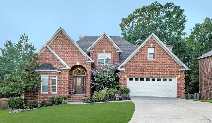 This elegant 4-bedroom, 3-bathroom home is tucked away on a quiet cul-de-sac. It features a spacious and open floor plan with vaulted ceilings and abundant natural light. The main level includes two bedrooms and two bathrooms for added convenience.  The modern kitchen provides ample counter space and connects seamlessly to the living areas, including a cozy fireplace. The upstairs bedrooms are thoughtfully designed, with a luxurious primary suite offering a private retreat.  Enjoy the serene, wooded backyard, which is perfect for outdoor dining, relaxing, or gardening. The home is located in the desirable Villages of Wellington, a community with a pool, tennis courts, walking trails, and parks. You'll be just minutes from premier shopping, dining, and top-rated schools on Chenal Parkway while still enjoying a peaceful, suburban lifestyle.  New roof in 2024!! See this one today!