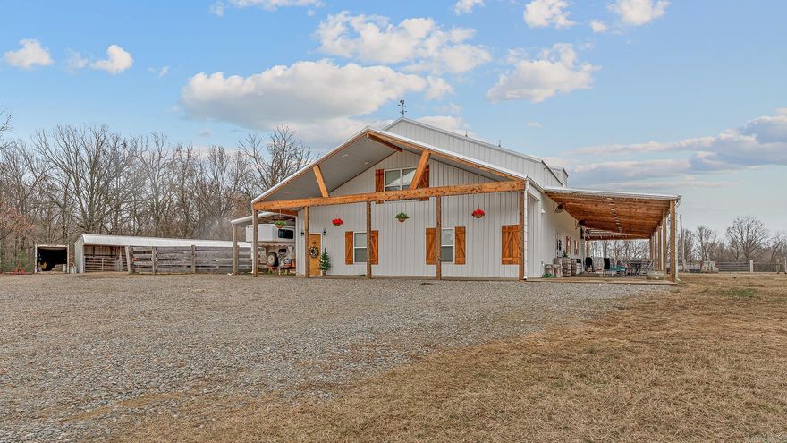 Exceptional country estate just minutes from Jonesboro! This stunning shop-house sits on 38 beautiful acres, ideal for horses, cattle, or recreational use, complete with a pond and wide-open views. The 2,800 sq ft custom home features beautiful finishes throughout, a fireplace, and two spacious living areasperfect for entertaining or multi-generational living.    An impressive 1,500 sq ft attached heated and cooled shop offers endless possibilities for a business, hobby space, or additional storage. The land is well-suited for livestock, outdoor enjoyment, and privacy, while still offering convenient access to town.    A rare opportunity to own a versatile property combining comfort, functionality, and acreage in a highly desirable location. Must see to appreciate all this property has to offer!