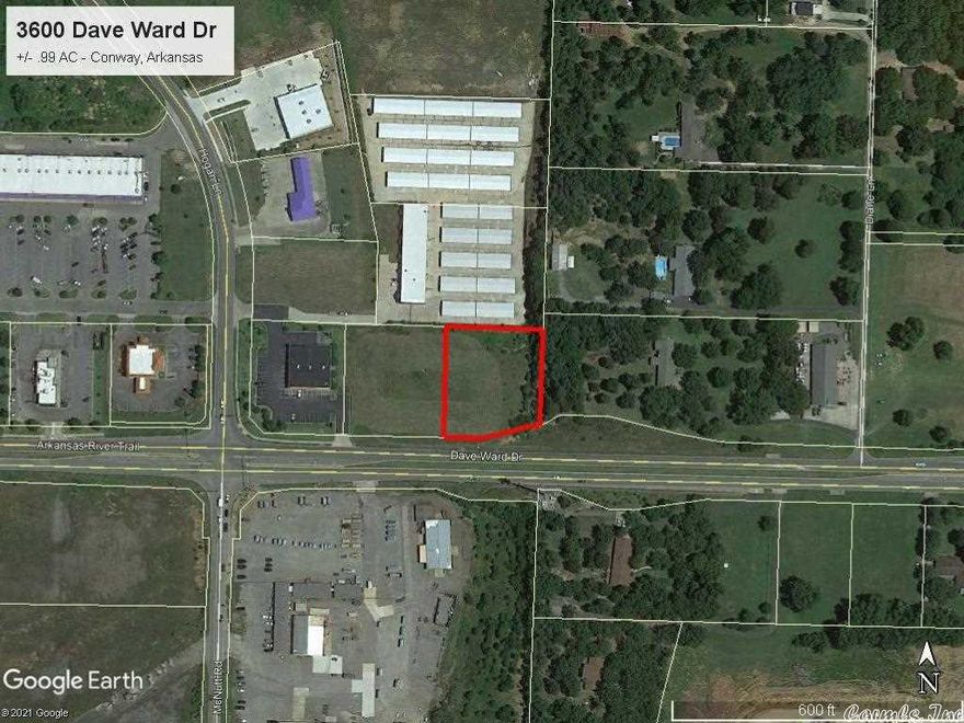 PRIME COMMERCIAL PROPERTY with great development potential! This .99 acre lot is located in Conway Marketplace East shopping center adjacent to Walmart and other retailers. It features +/- 201 feet of highway road frontage with excellent visibility in a high-growth area of west Conway. Water and sewer are close to property. Zoned C-3.