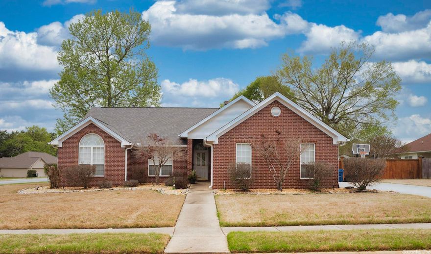 Beautifully-maintained corner lot home stands out in the neighborhood within minutes from the interstate, restaurants and shopping. Heritage Farms neighborhood amenities include clubhouse, pool, playground and picnic area. Zoned BRYANT SCHOOLS, roof (2016), newer HWH. cozy fireplace, vaulted ceiling and plenty of sunlight. Spacious dining area and plenty of cabinetry in kitchen w/ nice size pantry that opens to the great room w/ cozy fireplace. Oversized primary suite w/ his & her vanity & closets w/ sep. shower and tub. Nice size secondary bedrooms and hall bath and fenced backyard, side load garage, sprinkler system makes it a must see. See agent remarks!