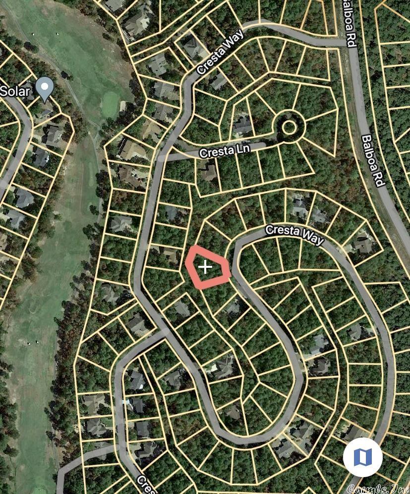 Hot Springs Village Lot near Balboa Golf Course. Hot Springs Village is a gated community located 45 minutes from Little Rock and 30 minutes from Hot Springs. The Village has 9 golf courses, 11 lakes, miles of walking/biking trails, pickleball courts, outdoor pool, tennis courts, and fitness center with indoor pool. New member buy-in fee due at closing.