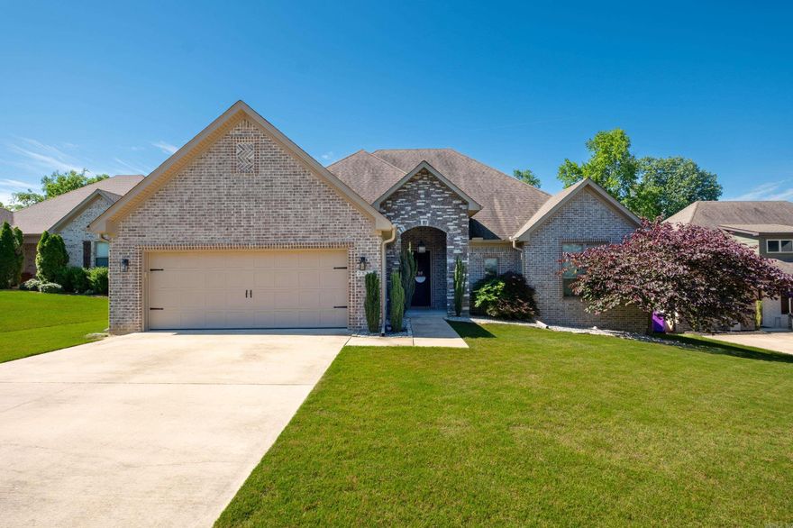 Welcome to 2525 Aberdeen, a beautiful home nestled in the sought-after Harper’s Landing subdivision. This thoughtfully designed home features a charming covered front stoop w/ a stone arch that sets the tone for what’s inside. Step into a spacious foyer that opens into an expansive living room, kitchen, & dining area with hardwood flooring — perfect for entertaining or everyday comfort. The kitchen offers a functional layout w/ a breakfast bar, sleek quartz countertops, a gas cooktop, ample cabinet space, a pantry, & an eat-in area. Lg picture windows flank the fireplace, filling the living space w/ natural light & warmth. The split floor plan provides privacy w/ a spacious primary suite featuring a large en-suite & walk-in closet. At the front of the home, you’ll find a convenient 1/2 bath for guests & a 4th bedroom that can double as an office. On the opposite side are 2 guest bedrooms that share a full bath. Additional highlights include a laundry room w/ folding table & a built-in locker or landing station just inside the garage — ideal for staying organized and keeping clutter at bay. A large, fenced backyard w/ a covered patio & deck for grilling & relaxing.