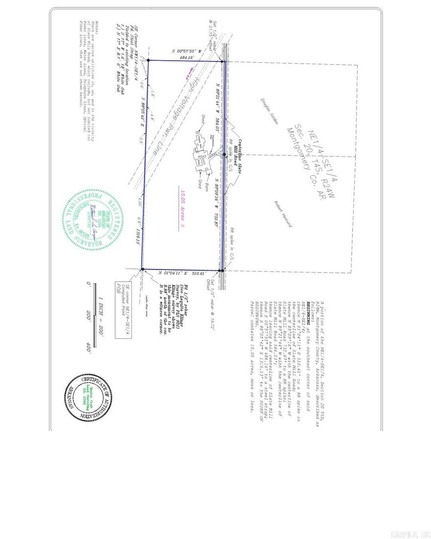 3-bedroom, 2-bath home offering approximately 2,735 sq ft, set on 15± acres. Built in 1977.