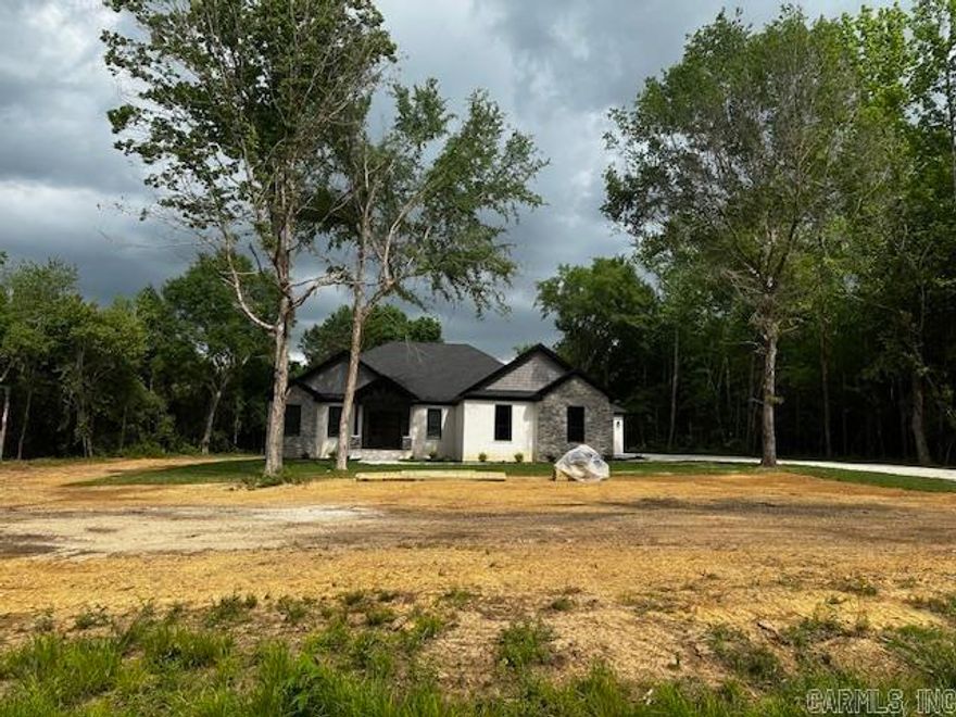 Amazing New Construction home on 3 Acres.  Open Floor plan with island and pantry.  Primary suite has large closet, custom tile shower and soaker tub. Back yard has covered patio to enjoy the peace and quite of your wooded lot.