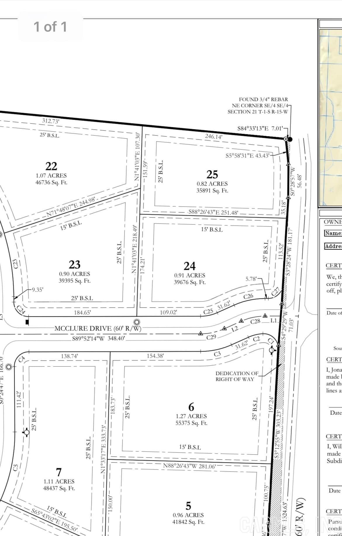 WHITE OAK MANOR - Land