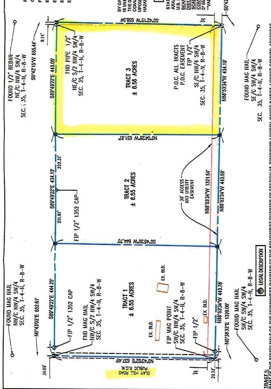 6.56 +/- acres with a clearing for a house near the pond. Far enough away from any traffic, but close enough to dining & shopping.