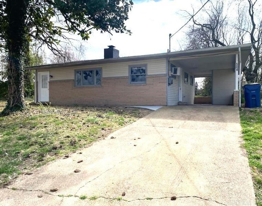 2 bed/1 bath home with a wood burning fireplace inside the city limits of Mtn. Home.