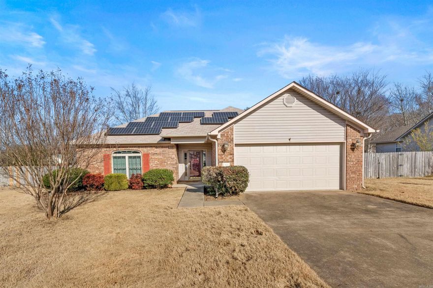 Come see this charming 3 Bedroom 2 Bath home located on a Level lot in the Cabot school District. Features include a Beautiful sunroom, perfect for enjoying the outdoors, Gas fireplace, Great sized Primary bedroom & Bath, which includes a Walk-in closet, Laminate flooring throughout and Tile in wet areas, No carpet! Fully fenced back yard, Storage shed, and Energy efficient with solar panels. *Agents see remarks