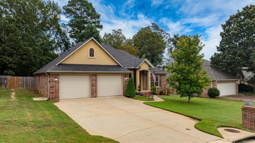 Welcome to 114 Calais Drive, a beautifully updated home in the desirable Country Club of Arkansas community. This immaculate property offers thoughtful upgrades and an ideal layout with multiple outdoor living spaces. The kitchen and baths have been tastefully updated, and major systems have already been taken care of with a newer roof, HVAC, water heater, and a whole-house generator for added peace of mind. Enjoy the inviting sunroom overlooking a fully fenced backyard that backs up to green space for extra privacy. Outdoor living shines with a spacious deck, patio, and sprinkler system to keep your lawn looking its best. A golf cart path just behind the property leads directly to the Country Club of Arkansas golf course—perfect for golf enthusiasts or anyone who loves the Maumelle lifestyle. Move-in ready and meticulously maintained, this home combines comfort, convenience, and timeless appeal.