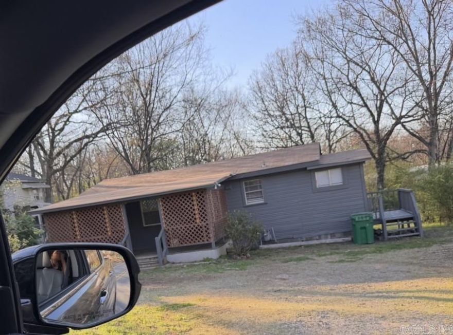 Older house with large lot.