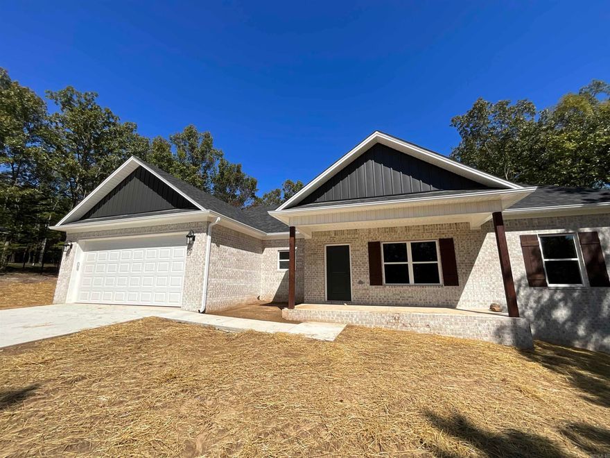 New construction home on 1 acre lot with woods. Private backyard. Luxury vinyl throughout. Lots of cabinets in the kitchen with an amazing pantry hidden behind cabinet doors. Vaulted ceiling in the living room with an electric fireplace. Very nice laundry room with extra cabinetry. Lockers as you come in from the garage. This house lives large with all of the extras. Quiet dead end street convenient to Hwy 65 in the Greenbrier school district.