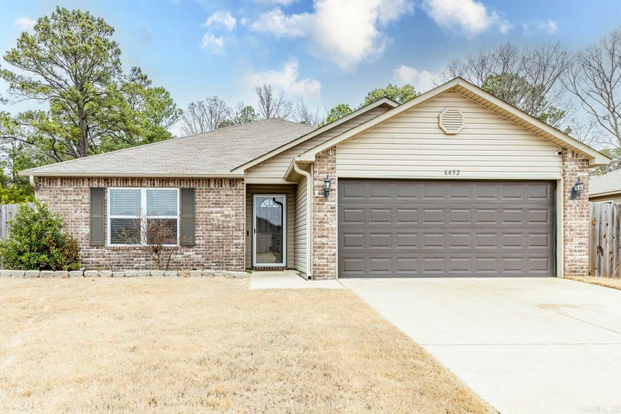 Welcome to this charming 3-bedroom, 2-bathroom home located in the Bryant School District. Situated conveniently close to shopping and dining options, this lovely property offers both comfort and convenience.  Neutral flooring and paint throughout the home, large kitchen with extra cabinetry, and spacious living room. Primary suite is set apart from the 2 guest bedrooms. Fully fenced backyard with covered patio to enjoy.  Agents see remarks.