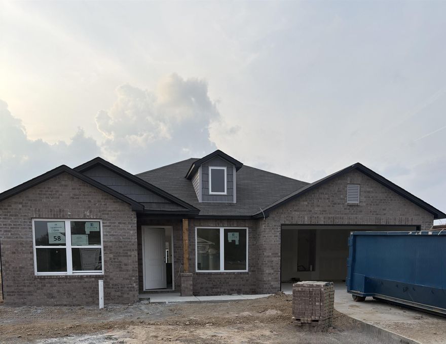 Discover the captivating Carnegie II plan, distinguished by its inviting covered entryway and beautifully landscaped front yard that exudes curb appeal. This thoughtfully designed home encompasses 4 bedrooms and 2 bathrooms, providing ample space for comfort and privacy. The spacious living room offers a welcoming environment for relaxation and gatherings. The kitchen is a chef's delight, equipped with energy-efficient appliances, abundant counterspace, and a convenient pantry for storage. The adjacent laundry room, situated just off the garage, ensures practicality for families of any size. The master suite includes a luxurious walk-in closet, enhancing the home's appeal and functionality. Explore more about this remarkable home today!    **SEE SHOWING REMARKS & AGENT REMARKS FOR IMPORTANT INFORMATION**