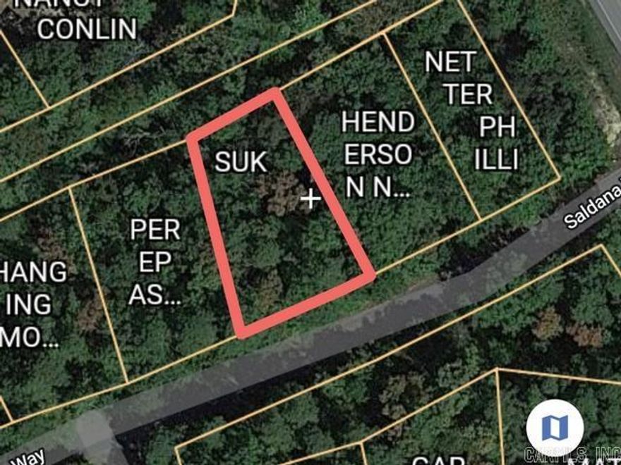 Flatter lot near Ponce de Leon golf course and Lake Balboa.  Wet weather creek in the back of the lot.  Lot 003 Block 01 Saldana Subdivision, Saline County, Hot Springs Village AR  $250 Buy-In fee for HSV POA for first time buyers ($300 starting 01/01/2025).
