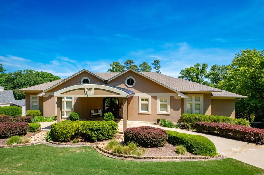 Located on the 7th fairway of Pleasant Valley Country Club, this golf course home offers four bedrooms (two up/two down), three full and two half baths, and exceptional indoor/outdoor living with 14" ceilings on main level. Main level with floor-to-ceiling windows in the great room with fireplace overlook the heated infinity pool with spa. Hearth room with fireplace open gourmet kitchen features a 6-burner gas cooktop, warming drawer, convection microwave, dishwasher, wine fridge, trash compactor, two pull-out pantries, and refrigerator. Built-in ice maker in laundry. Dedicated home office with balcony overlooking backyard. Primary suite includes heated bath floors and coffee station with fridge. Downstairs game/media room with wet bar, and abundant storage throughout. Three car garage with storage, circle drive with portico, full house generator, new roof (2023), gated security system for neighborhood. Resort style living in one of Little Rock’s most sought after golf communities. Come see!