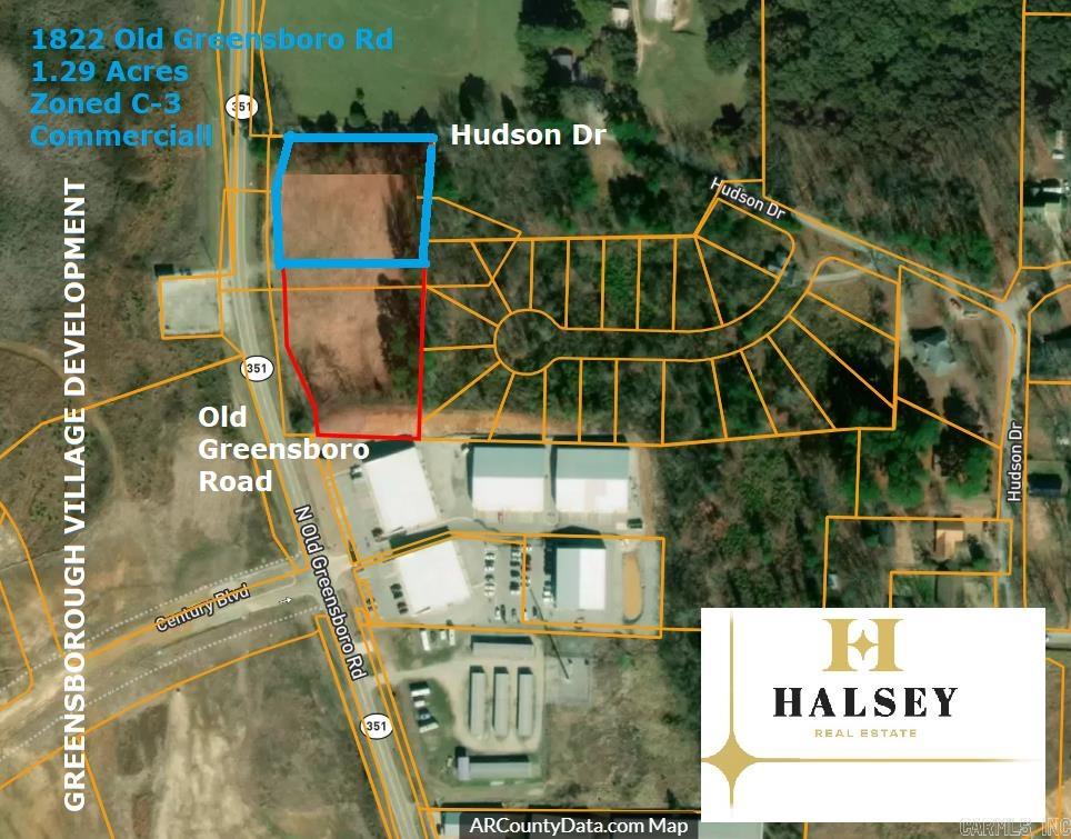 Very Rare Commercial Hard Corner on AR-351 (1822 Old Greensboro Rd) at Hudson Drive. New Commercial Entrance from the Highway widening project currently underway. If you need to be in the Hilltop area or on Hwy 351, just off U.S. 49 at Johnson Rd, then this is your chance. Already Zoned Commercial. New Commercial Drive off an Arkansas Highway. Across the street from Greensborough Village Development. This Corner Lot gives you the opportunity to have a rear exit for your customers and deliveries. Some of the highest traffic counts in Jonesboro and close to ASU Campus and Sage Meadows.