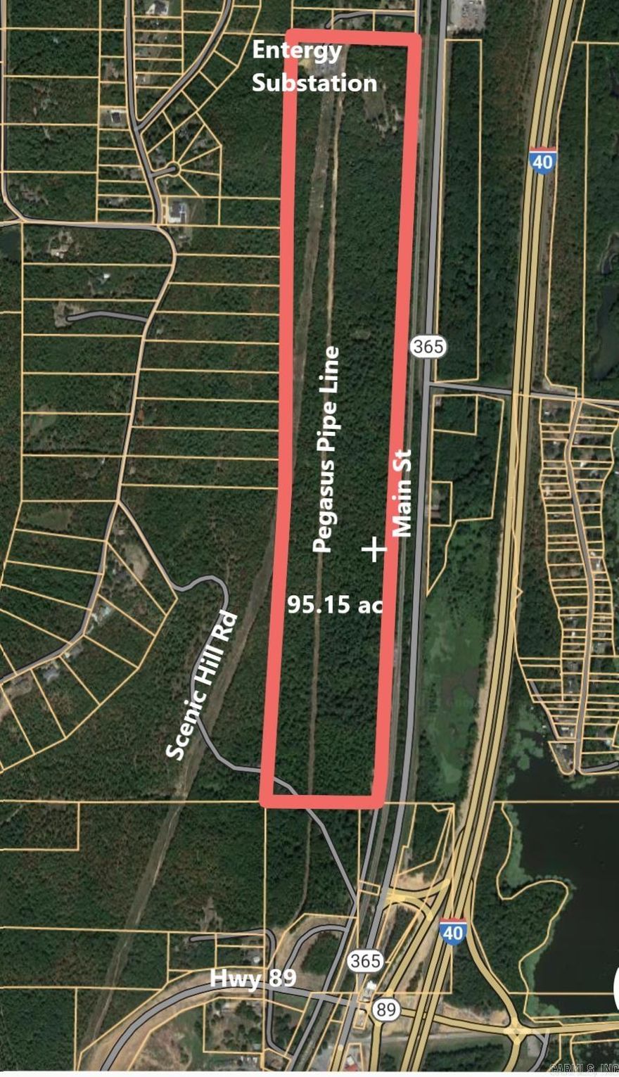 Development Potential Unlimited.  Level site Within 1000 feet of I-40.
