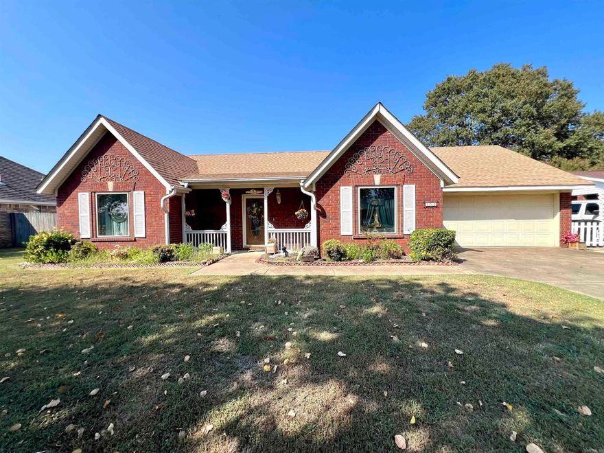 110 Flossie Dr. in Trumann, Arkansas has all the space you need with 2,116 square feet. When you walk through the front door, you have a nice entry area with a coat closet. The large living room and the spacious kitchen are the center of the home. The split floor plan offers 3 bedrooms and 2 bathrooms, a breakfast area off the kitchen, a separate dining room, and a laundry room. There is a screened back porch and a covered patio for outdoor living. There is a storage building in the fenced backyard. This home is ready for a new owner to make it their own. Call your favorite REALTOR® to schedule your personal tour!